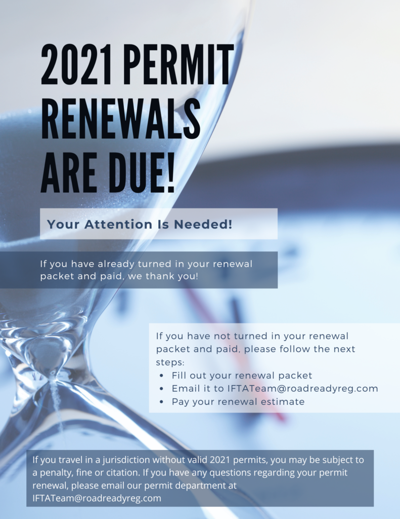 2021 PERMIT RENEWAL FLYER (2pg) Road Ready Registration